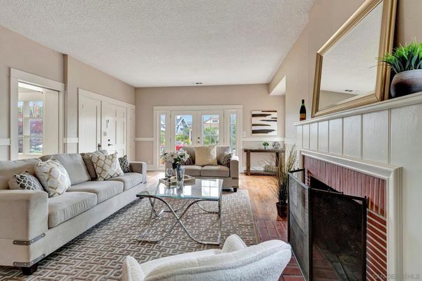 Fireplace, Interior, Living room, Wood Texture Flooring