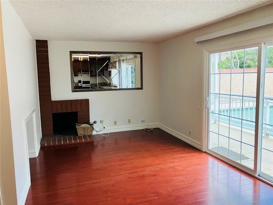 Empty room, Fireplace, Interior, Wood Texture Flooring