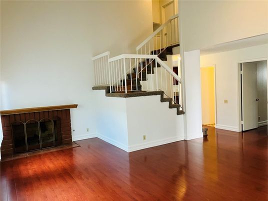 Fireplace, Interior, Wood Texture Flooring