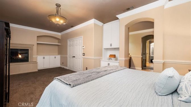 Bedroom, Fireplace, Interior