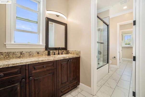 Bathroom, Glass Shower, Interior, Marble, Recessed Lighting