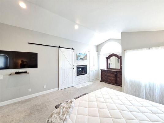 Bedroom, Fireplace, Interior, Recessed Lighting