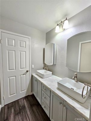 Bathroom, Dual Sink Vanities, Interior, Wood Texture Flooring