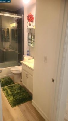 Bathroom, Glass Shower, Interior, Wood Texture Flooring