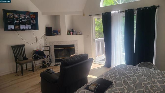 Fireplace, Interior, Wood Texture Flooring