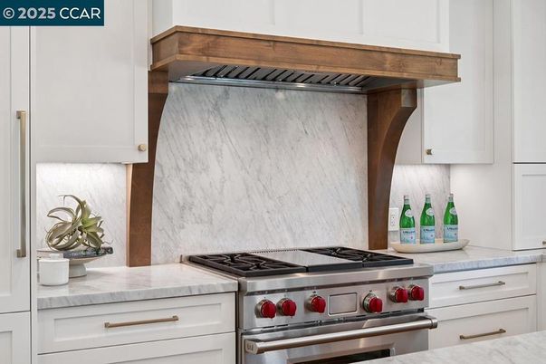Interior, Kitchen, Marble Walls, Stainless Steel Appliances