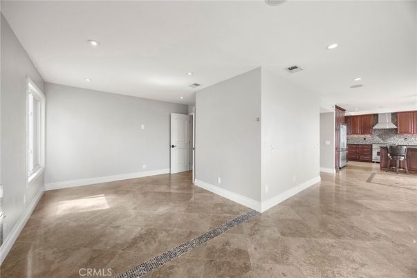 Empty room, Interior, Kitchen, Recessed Lighting
