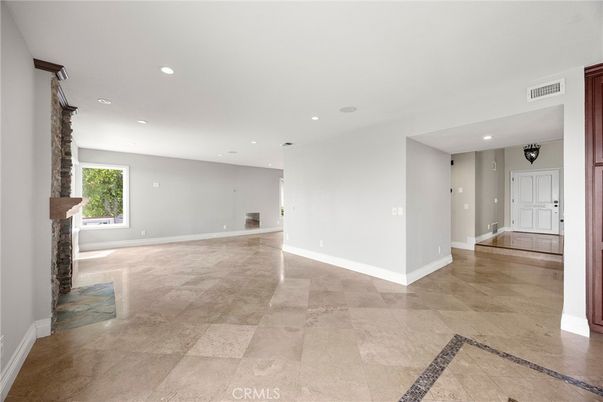 Empty room, Fireplace, Interior, Recessed Lighting