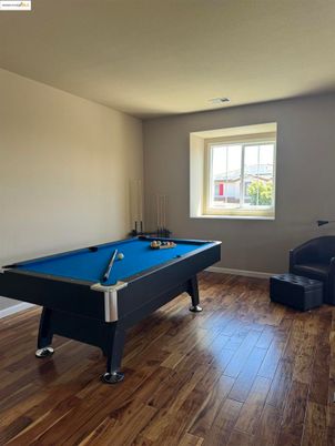 Billiard Table, Game Room, Interior, Wood Texture Flooring