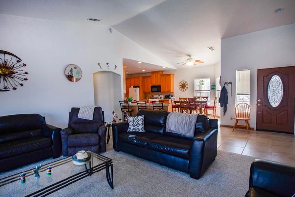 Dining room, Interior, Kitchen, Living room, Recessed Lighting