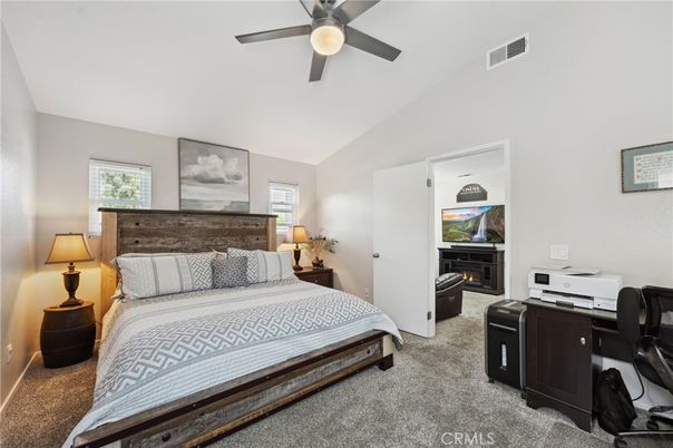 Bedroom, Fireplace, Interior
