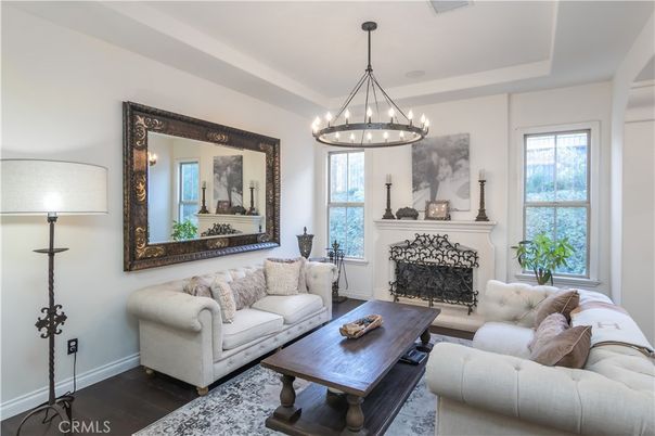 Chandelier, Fireplace, Interior, Living room, Wood Texture Flooring
