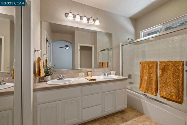 Bathroom, Dual Sink Vanities, Glass Shower, Interior