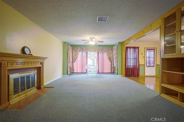 Empty room, Fireplace, Interior, Wood Texture Flooring