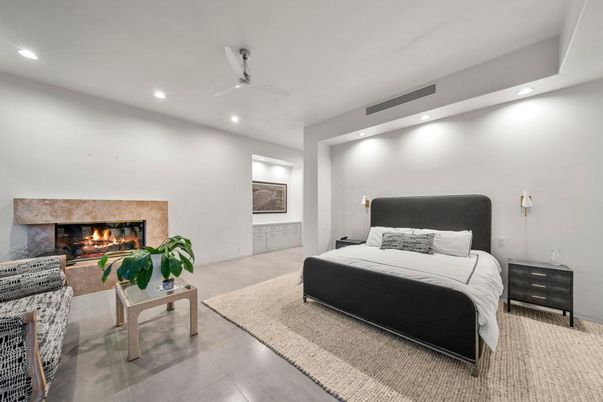 Bedroom, Fireplace, Interior, Recessed Lighting