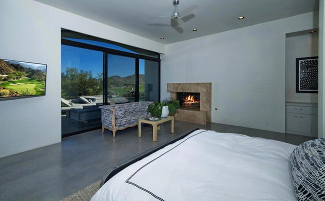 Bedroom, Fireplace, Interior, Recessed Lighting