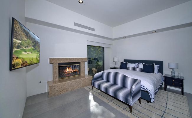 Bedroom, Fireplace, Interior, Recessed Lighting