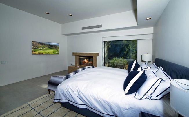 Bedroom, Fireplace, Interior, Recessed Lighting
