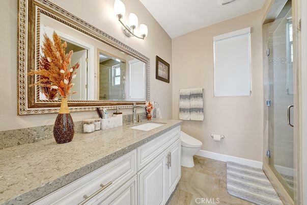 Bathroom, Dual Sink Vanities, Glass Shower, Interior