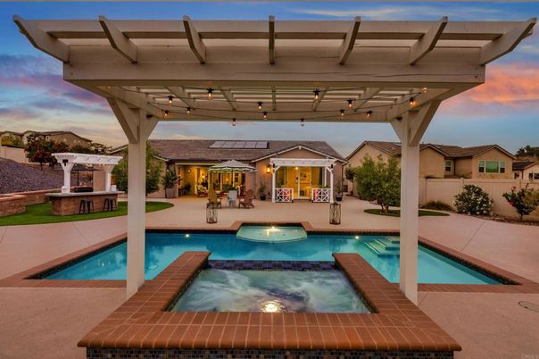 Exterior, Pool, Solar Panels