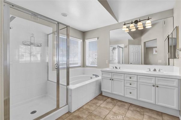 Bathroom, Dual Sink Vanities, Glass Shower, Interior, Tile Countertops