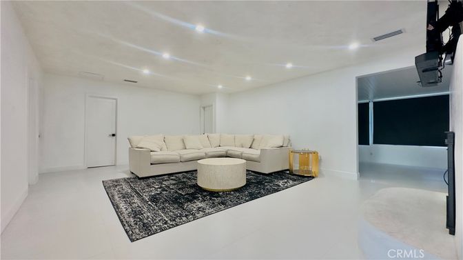Interior, Living room, Recessed Lighting