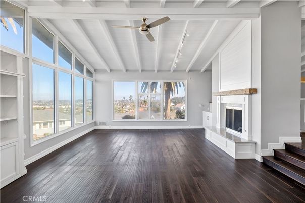 Empty room, Fireplace, Interior, Wood Texture Flooring