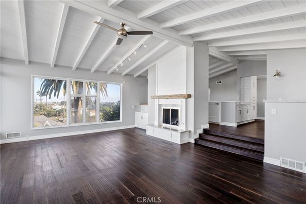 Empty room, Fireplace, Interior, Wood Texture Flooring