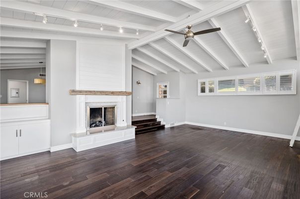 Empty room, Fireplace, Interior, Wood Texture Flooring