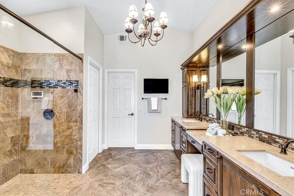 Bathroom, Chandelier, Dual Sink Vanities, Interior