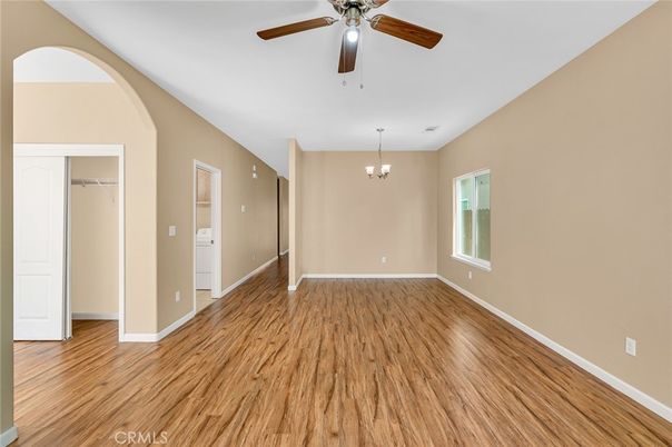 Chandelier, Empty room, Interior, Wood Texture Flooring