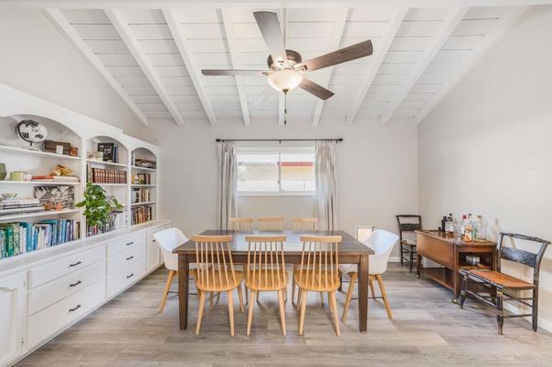 Dining room, Interior, Wood Texture Flooring