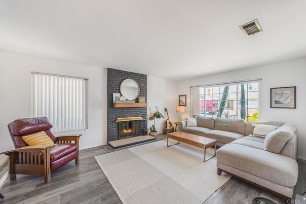 Fireplace, Interior, Living room, Stone Walls, Wood Texture Flooring