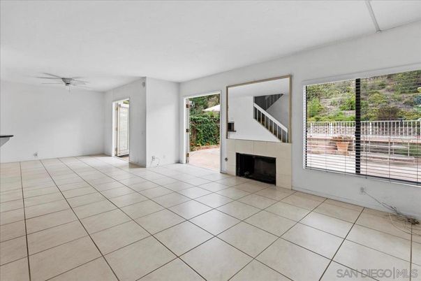 Empty room, Fireplace, Interior