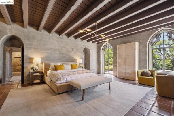 Bedroom, Interior, Stone Walls, Wooden Beams, Wooden Ceilings