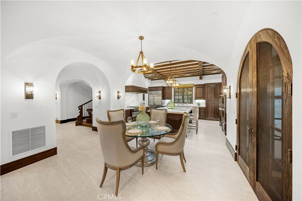 Chandelier, Dining room, Interior, Kitchen, Wooden Beams