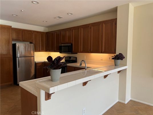 Interior, Kitchen, Recessed Lighting, Tile Countertops