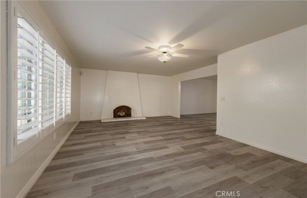 Empty room, Fireplace, Interior, Wood Texture Flooring