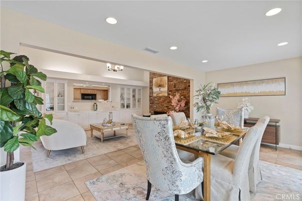 Dining room, Fireplace, Interior, Kitchen, Living room, Recessed Lighting