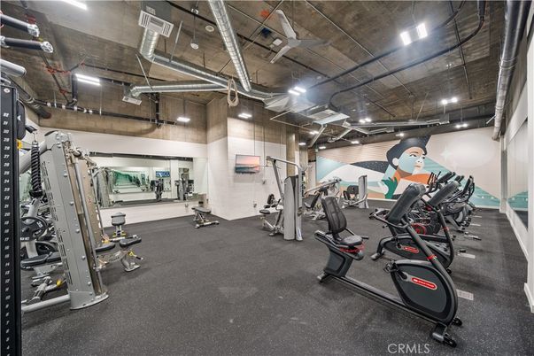 Fitness Equipment, Gym, Interior, Recessed Lighting