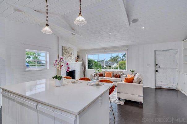Fireplace, Interior, Living room, Pendant Lights, Recessed Lighting, Wood Texture Flooring