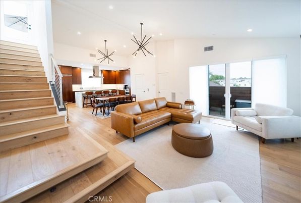 Dining room, Interior, Kitchen, Living room, Pendant Lights, Recessed Lighting, Wood Texture Flooring