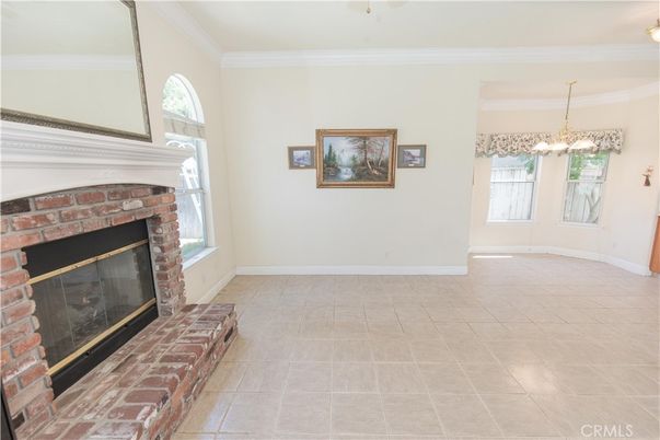 Empty room, Fireplace, Interior, Pendant Lights