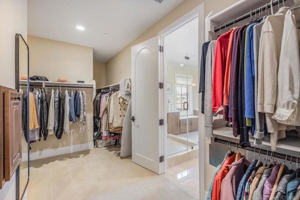 Bathroom, Glass Shower, Interior, Recessed Lighting, Walk-in Closets