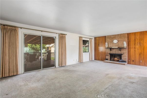 Empty room, Fireplace, Interior, Stone Walls, Wooden Walls