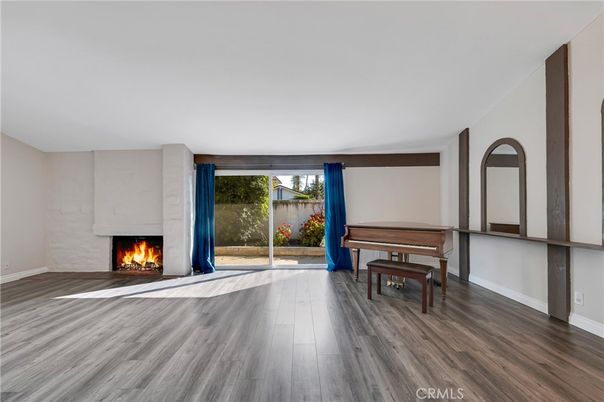 Fireplace, Interior, Piano, Wood Texture Flooring