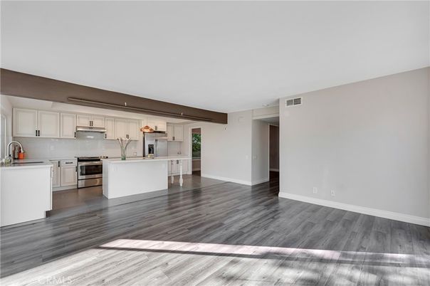 Interior, Kitchen, Stainless Steel Appliances, Wooden Beams, Wood Texture Flooring