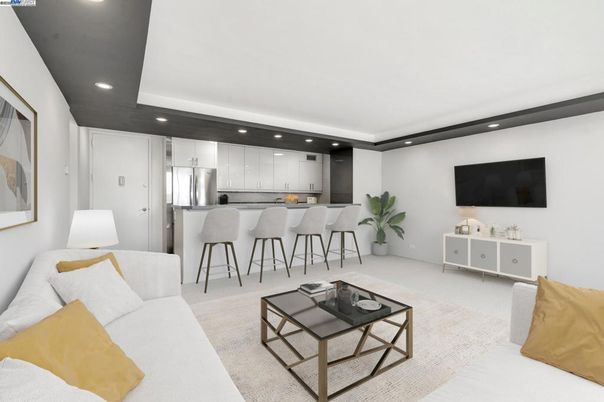 Interior, Kitchen, Living room, Recessed Lighting, Stainless Steel Appliances