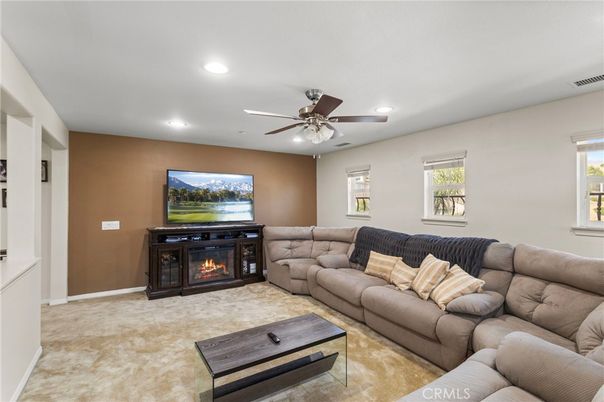 Fireplace, Interior, Living room, Recessed Lighting