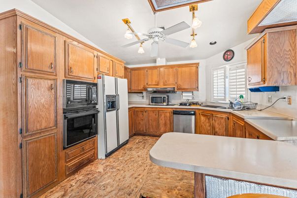 Interior, Kitchen, Wood Texture Flooring
